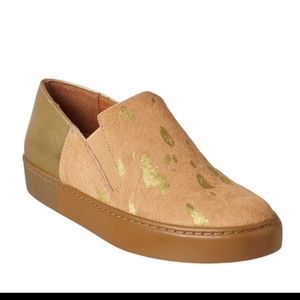 Free People Varsity Pony hair Slip On Sneakers